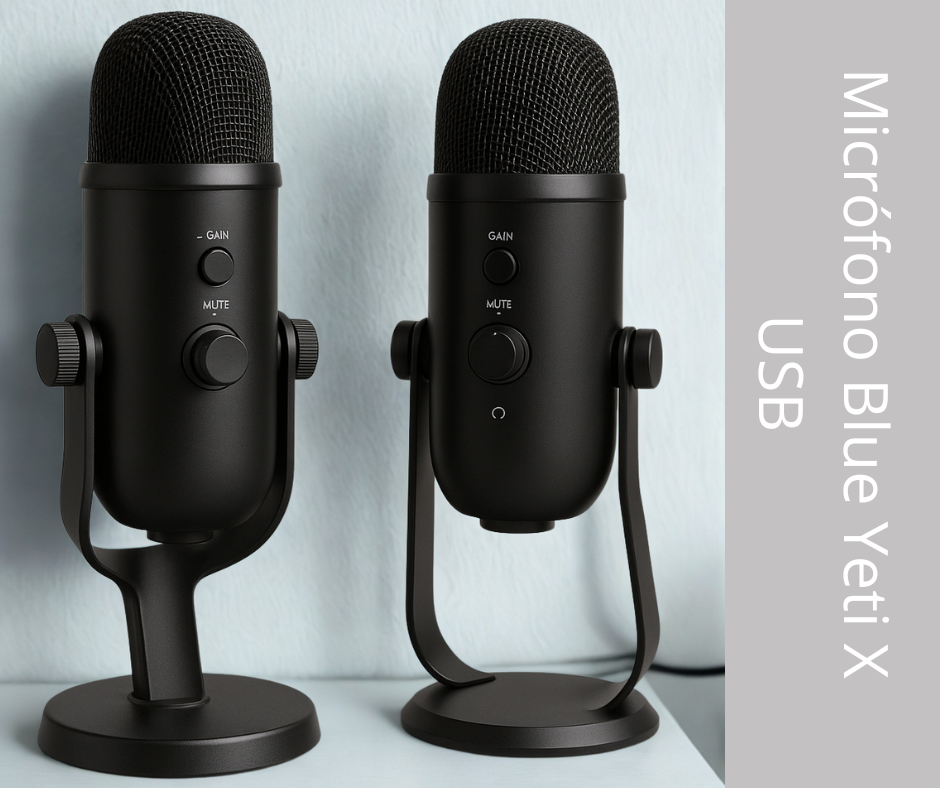 Micrófono profesional Blue Yeti X USB para podcast