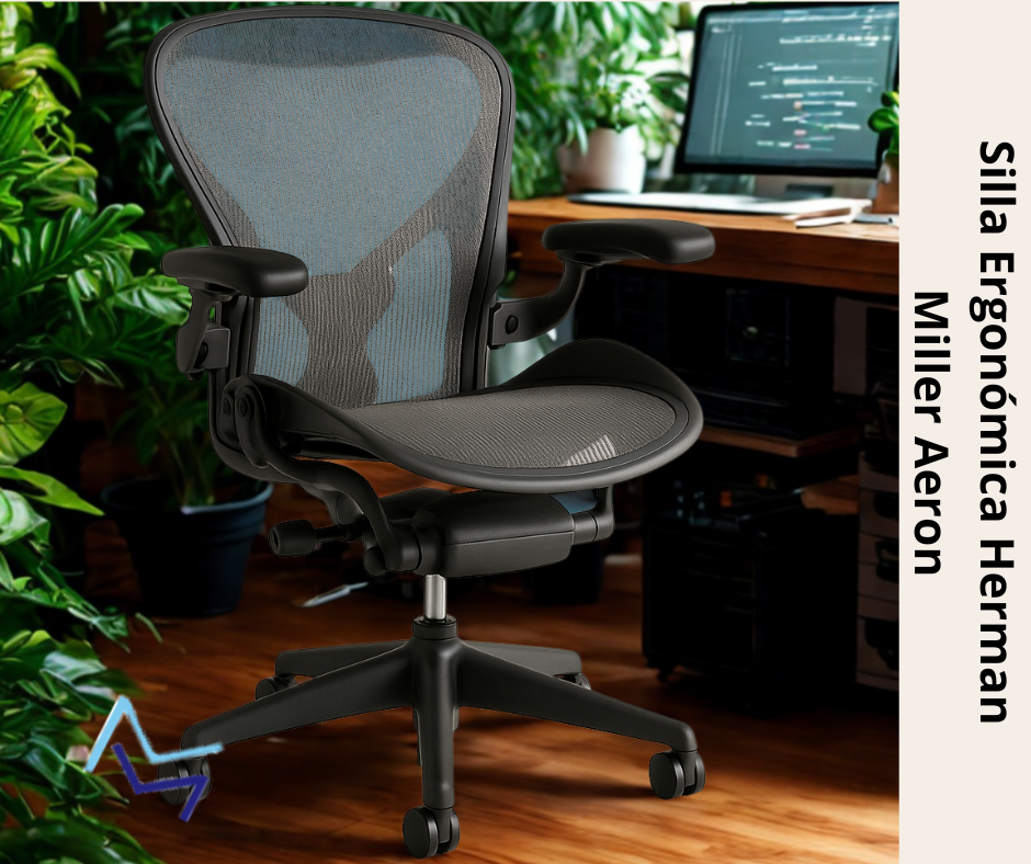 Silla ergonómica Herman Miller Aeron en oficina