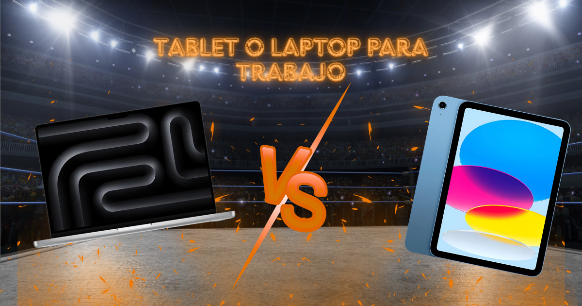 Comparativa visual iPad Pro vs MacBook Air M5 para trabajo de oficina 2026.