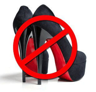 No Heels Allowed Sign — Diamond, IL — Diamond Therapy Center