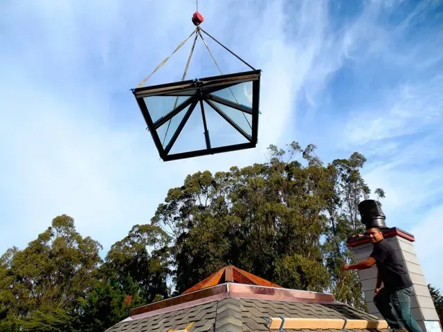 Men Installing Skylight | San Anselmo, CA | Mr Skylight
