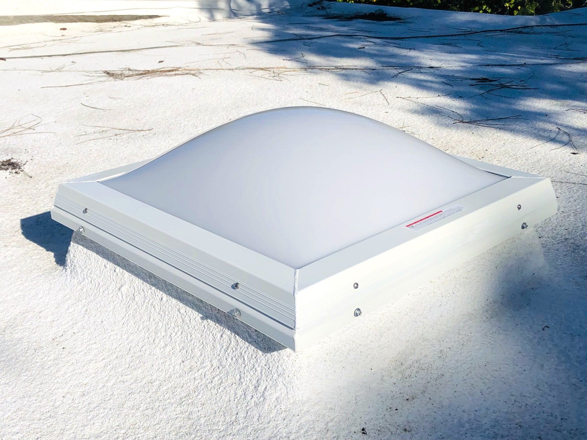 White Acrylic Dome Skylight With White Aluminum Frame | San Anselmo, CA | Mr Skylight