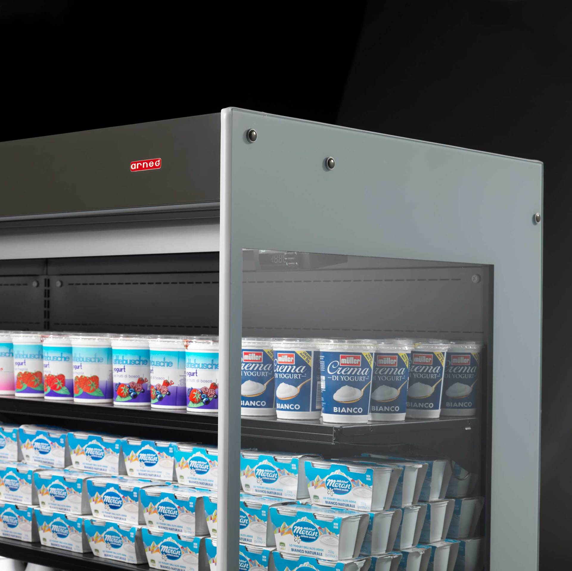 Yogurt Displayed in Panama 3 Multi-Deck Chiller