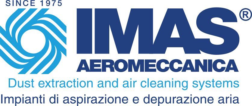 Logotipo para IMAS Aeromeccanica: texto azul sobre blanco, 