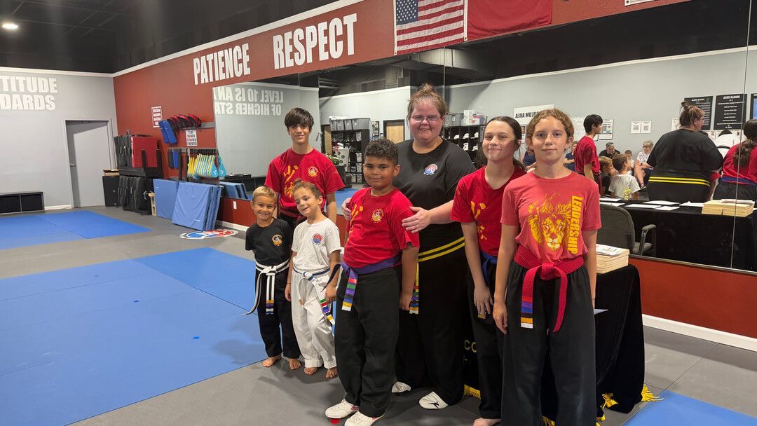 Group of students in a martial arts school in Palm Harbor.
