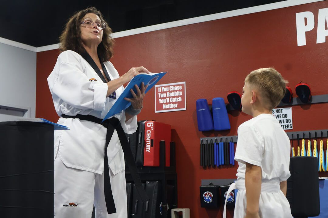 Student receiving feedback from instructor in Palm Harbor.