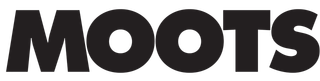 The word moots is written in black letters on a white background.
