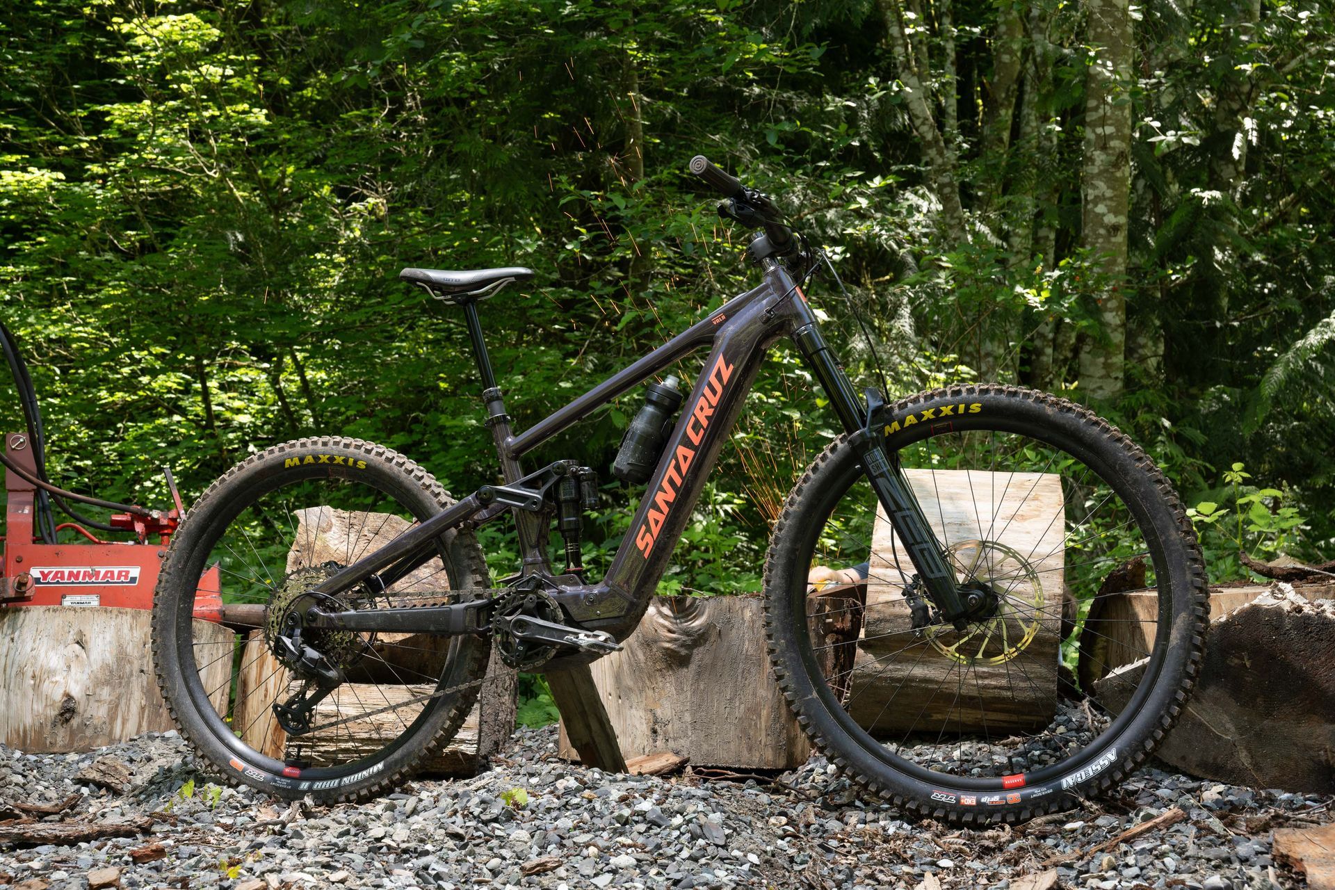 Santa Cruz Vala in the woods, ready to ride