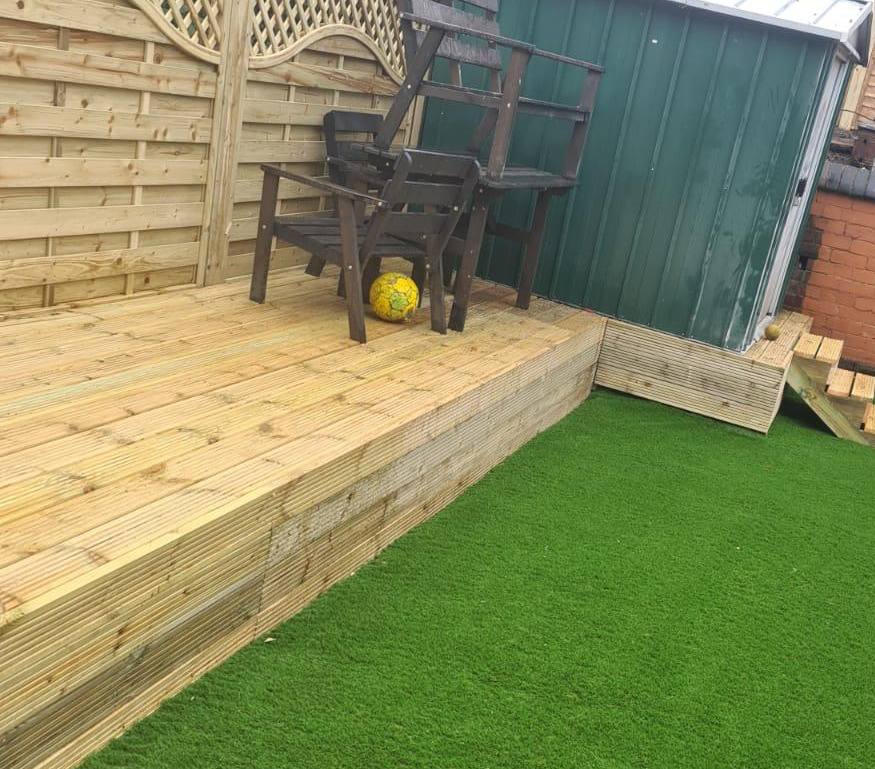 Sheffield Decking raised timber decking fitted in Sheffield