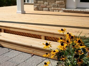 Softwood decking in Sheffield