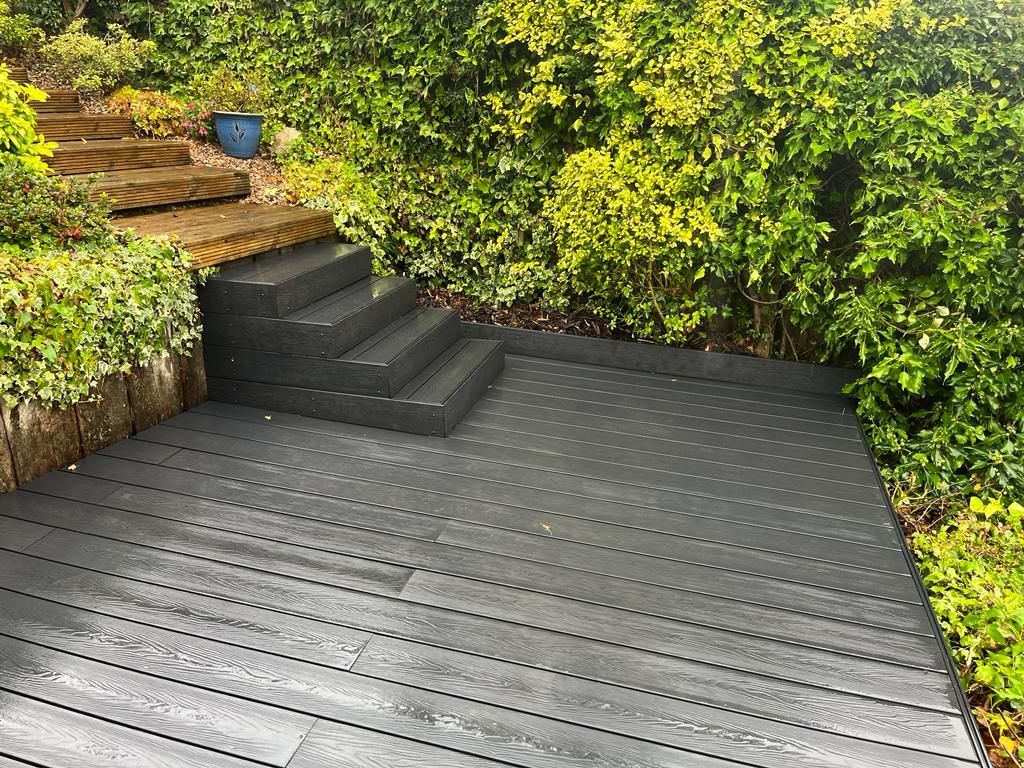 Decking Sheffield decking ideas composite deck steps to garden