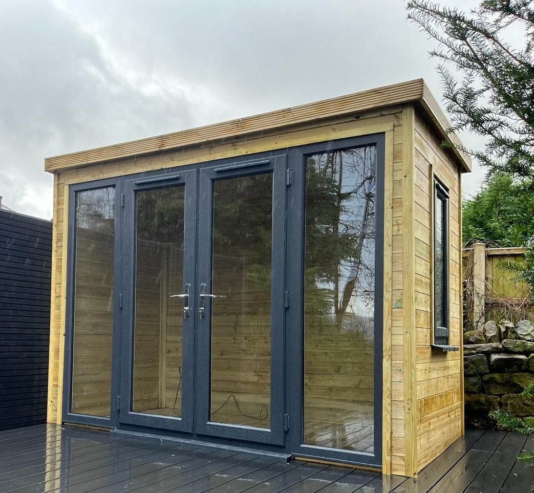 completed insulated garden room in Sheffield