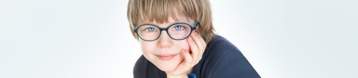 Little girl wearing glasses