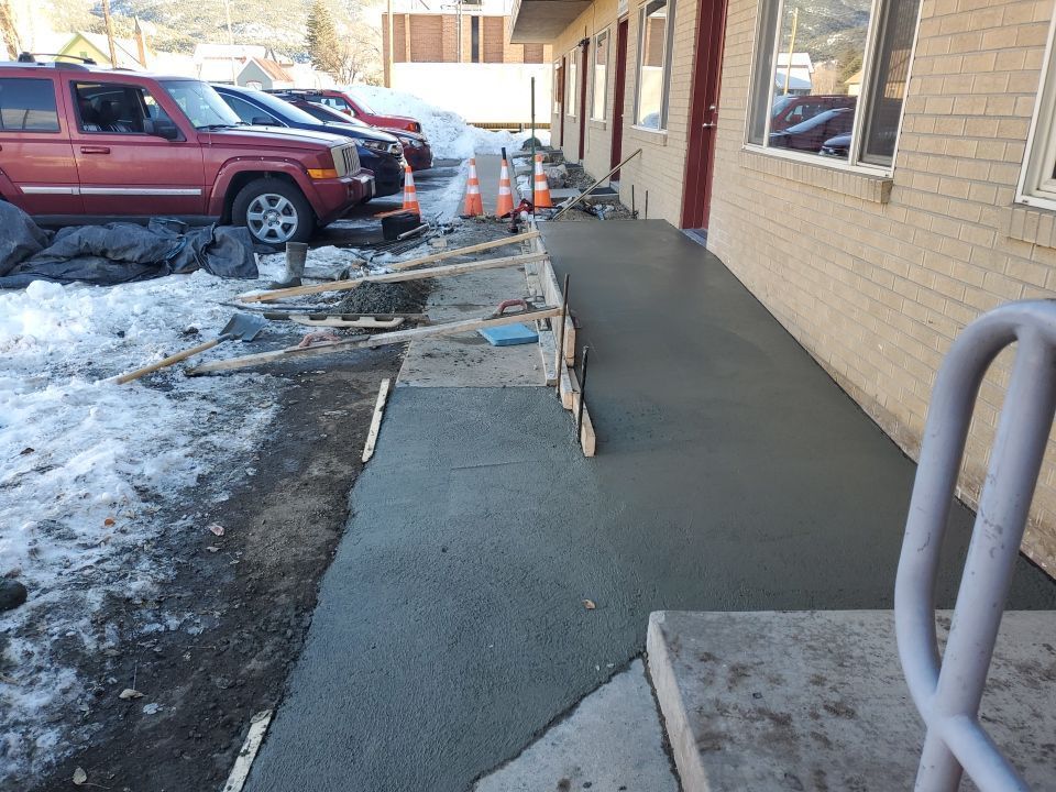 ADA access ramp built - New concrete ramp