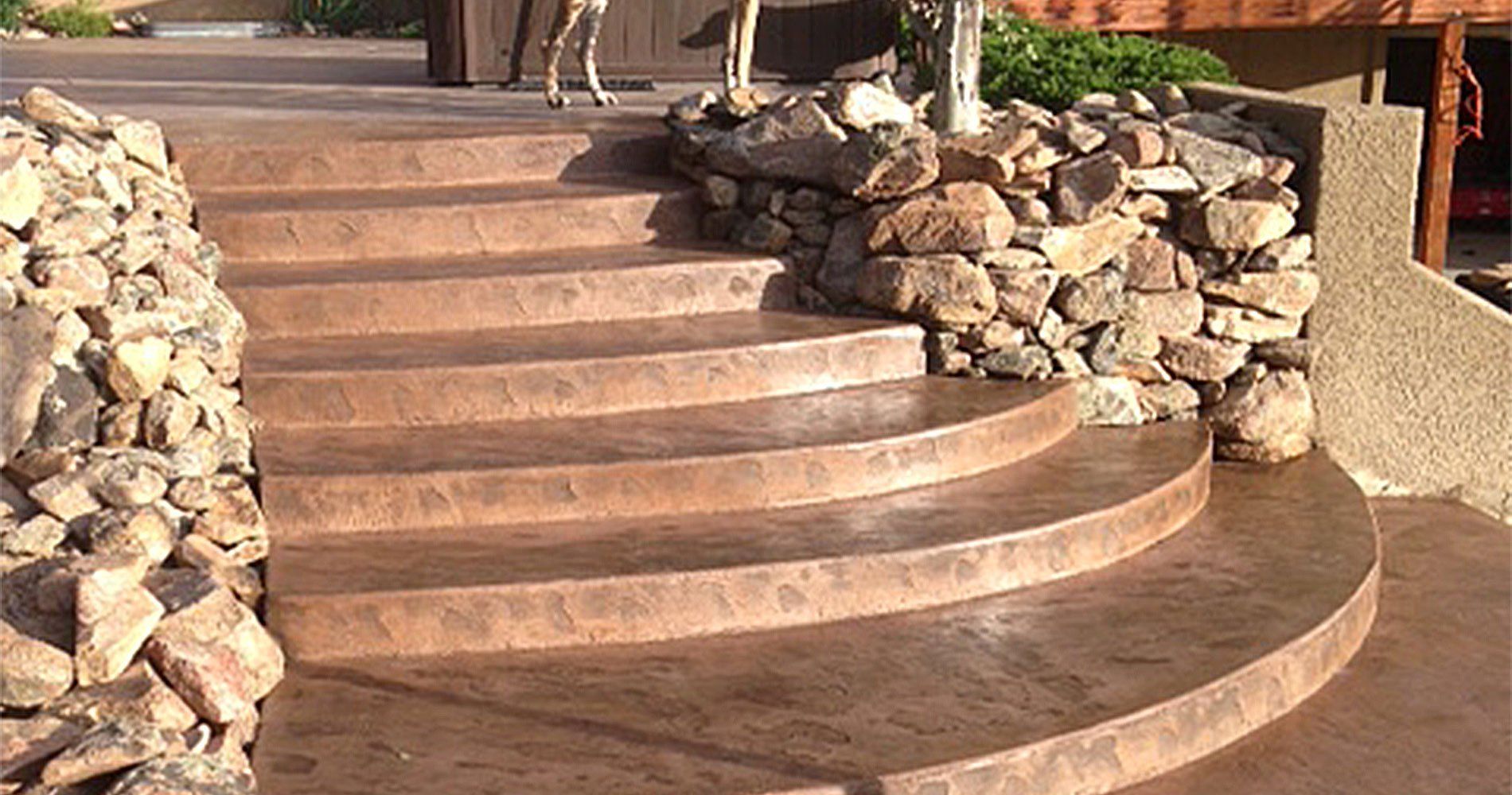 Decorative Concrete Stairs Outside