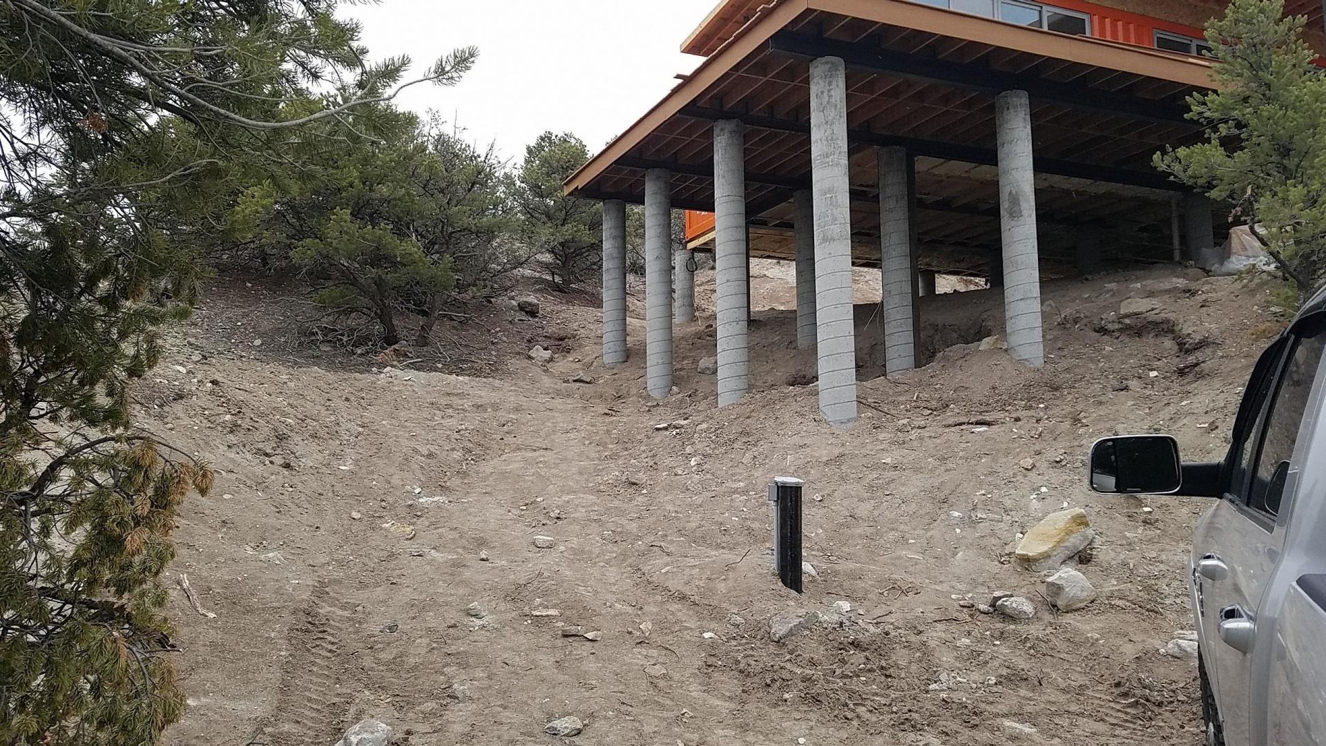 Foundation being repaired