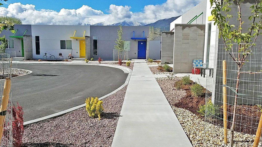 Concrete Sidewalk Commercial Building