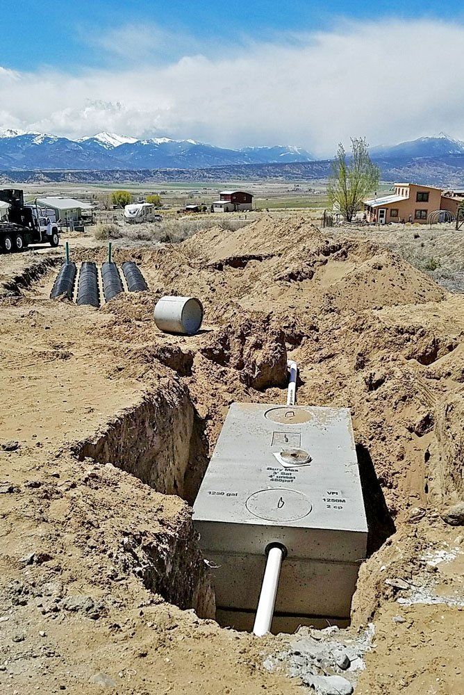 Septic Tank being installed