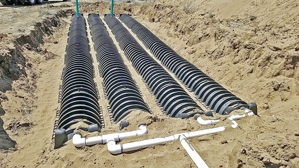 Septic Drain Field being Installed