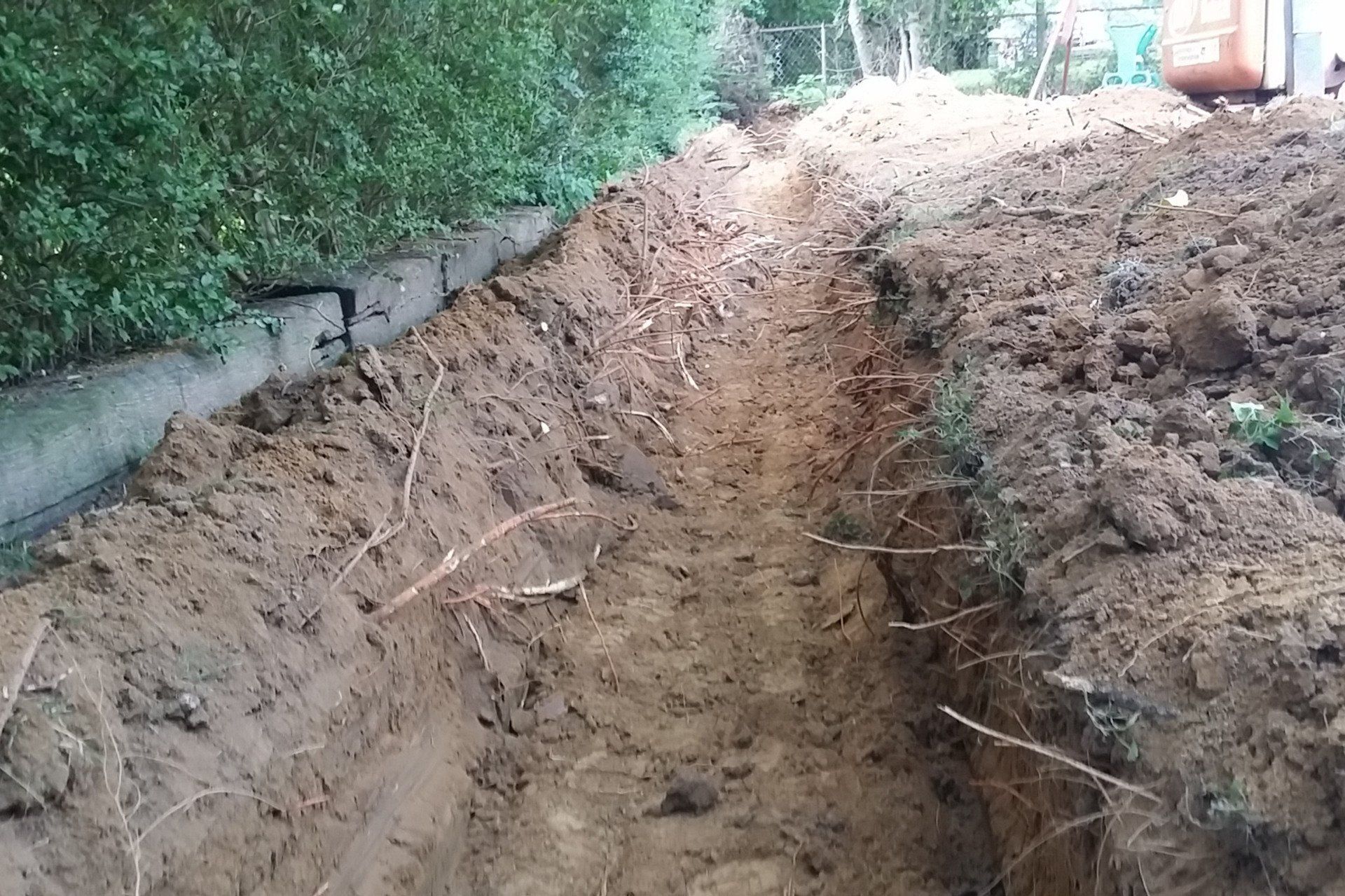 A Trench For Plumbing Work — Clarksville, TN — Jim Davis & Son Plumbing JDS Mechanical Inc.