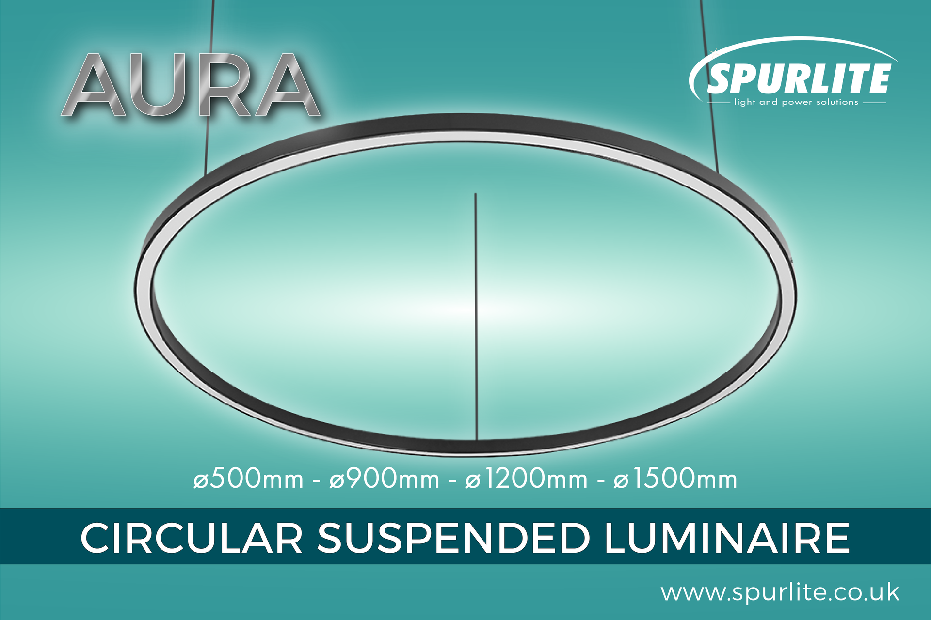 Aura Extruded Aluminium Circular Suspended Luminaire