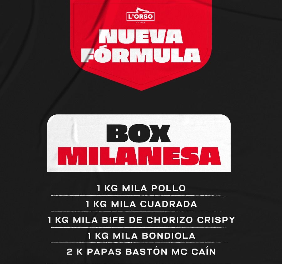 BOX MILANESA NUEVA FORMULA