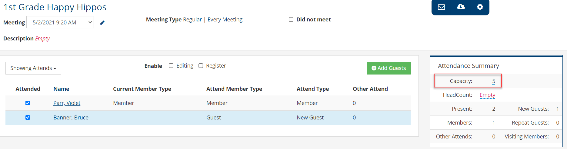 MeetingCapacity