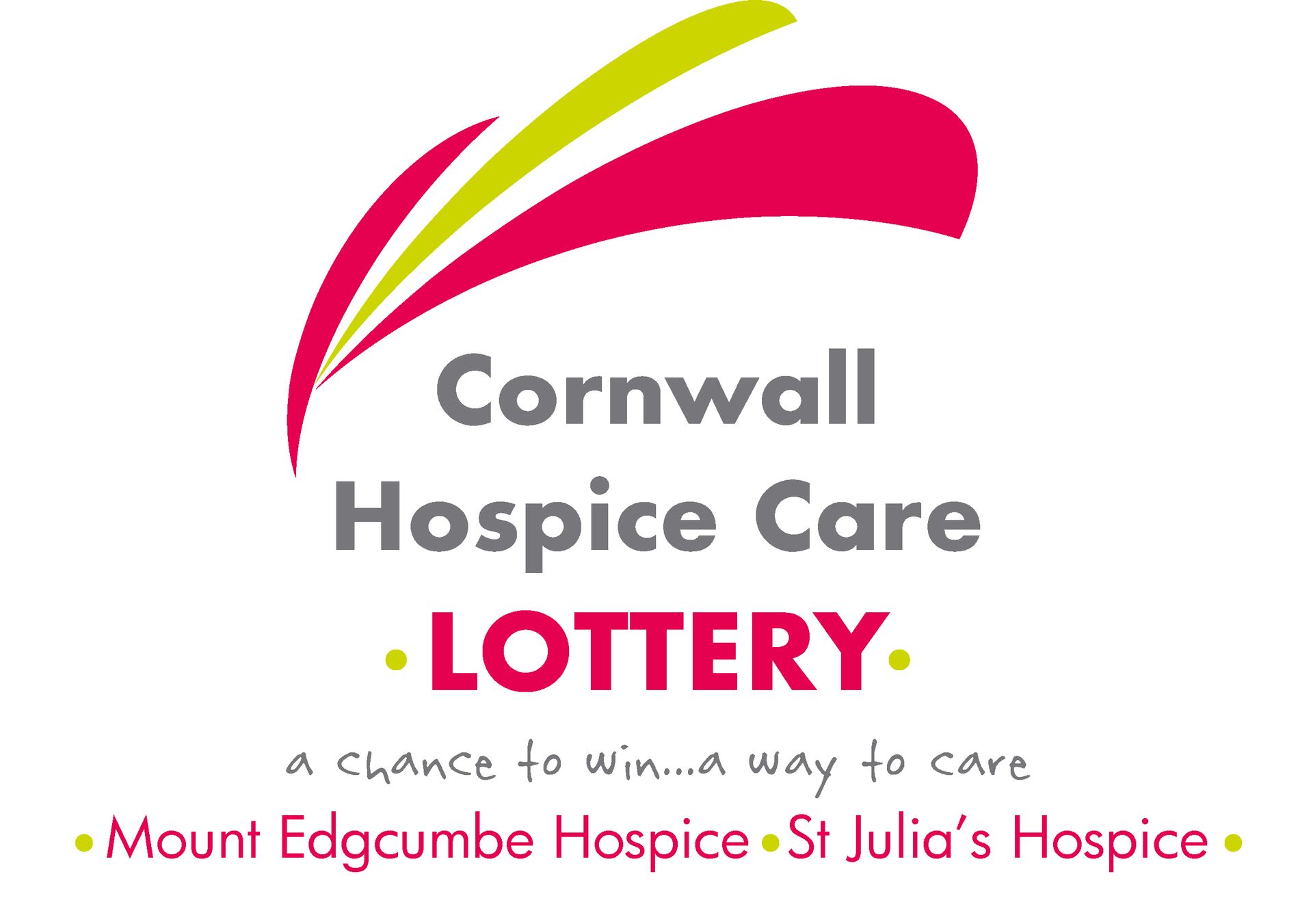 The logo for the cornwall hospice care lottery