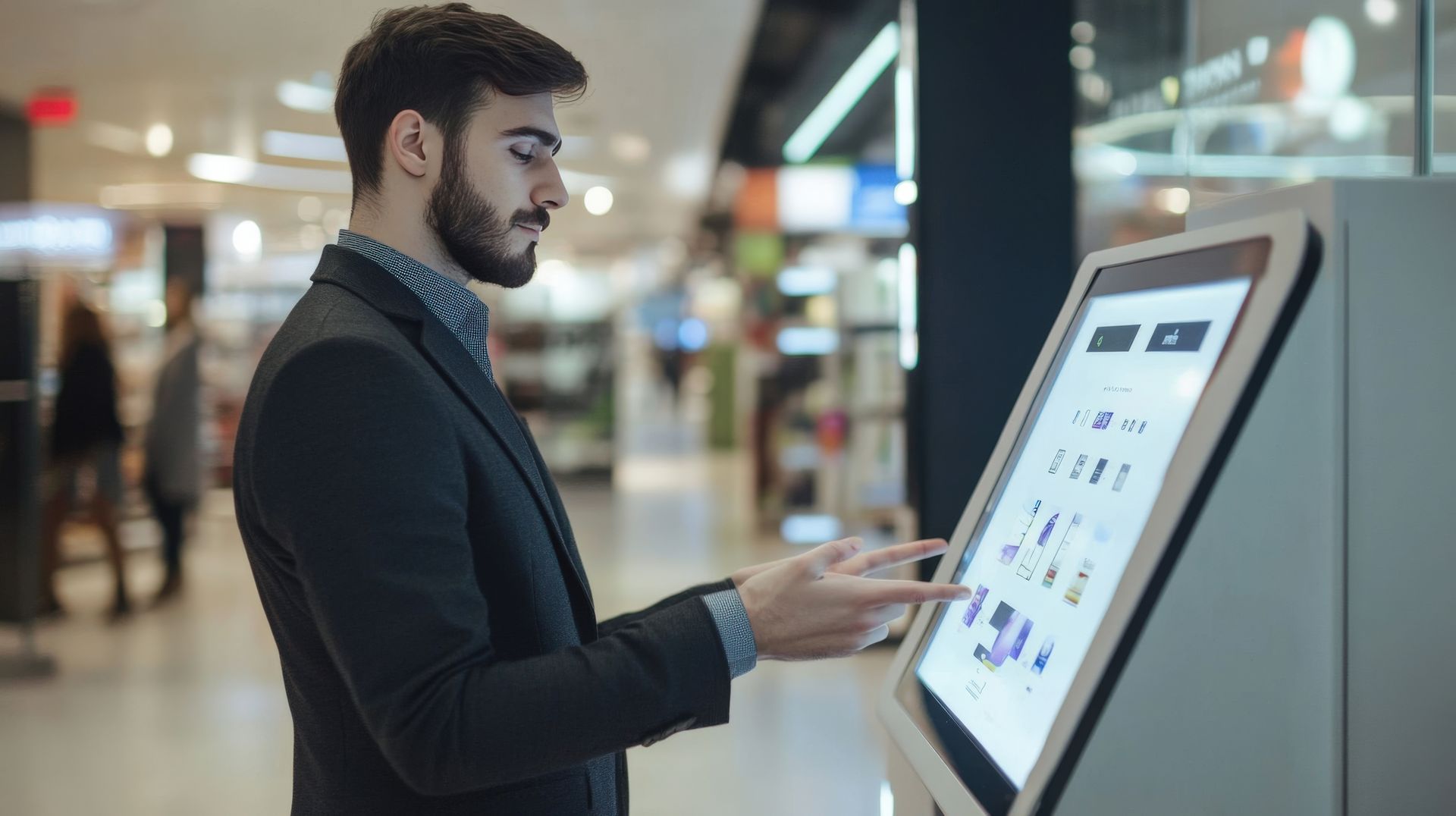Interactive Kiosk in use Interactive Kiosk in use
