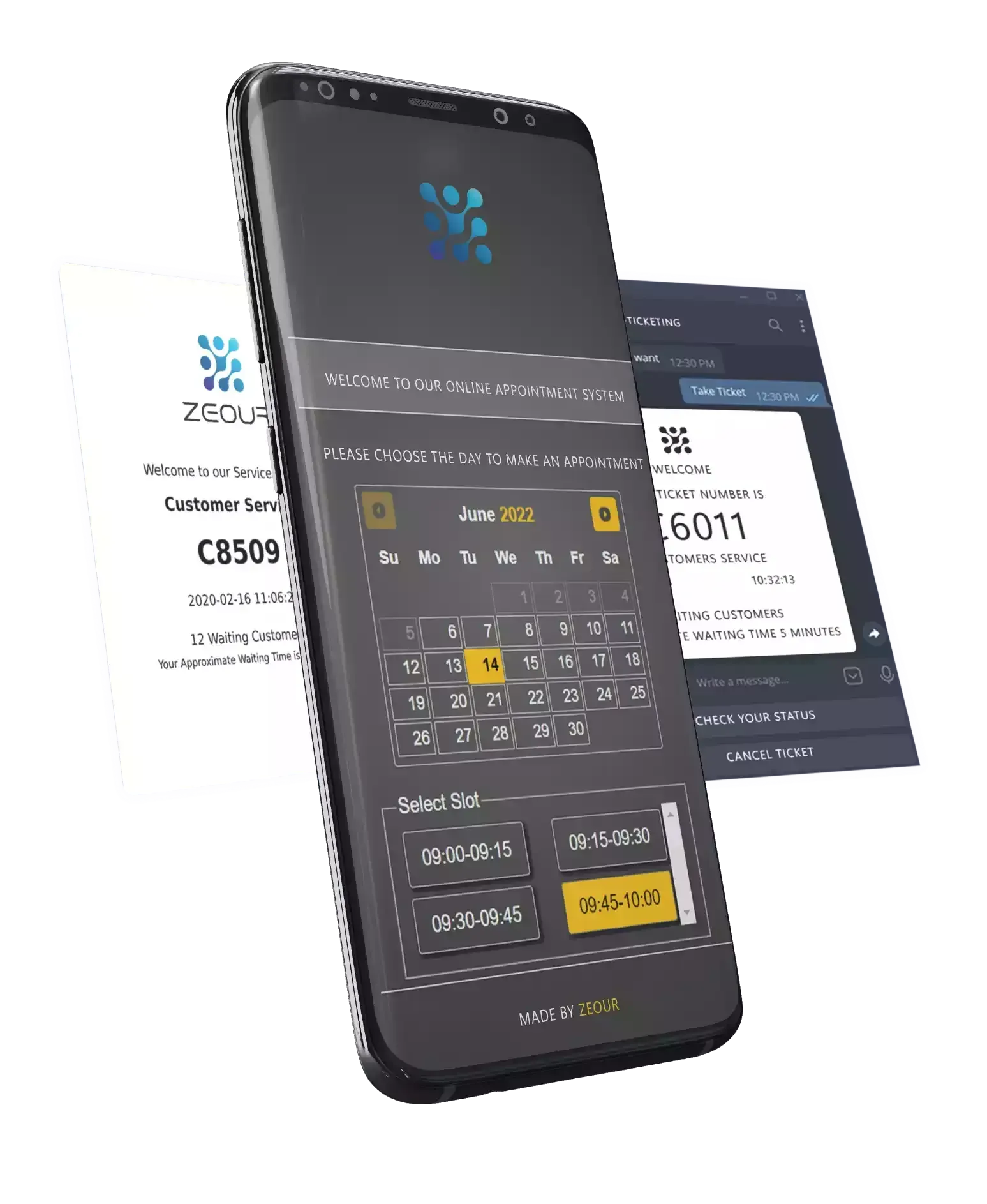 Virtual Queue System Mobile View Virtual Queue System Mobile View