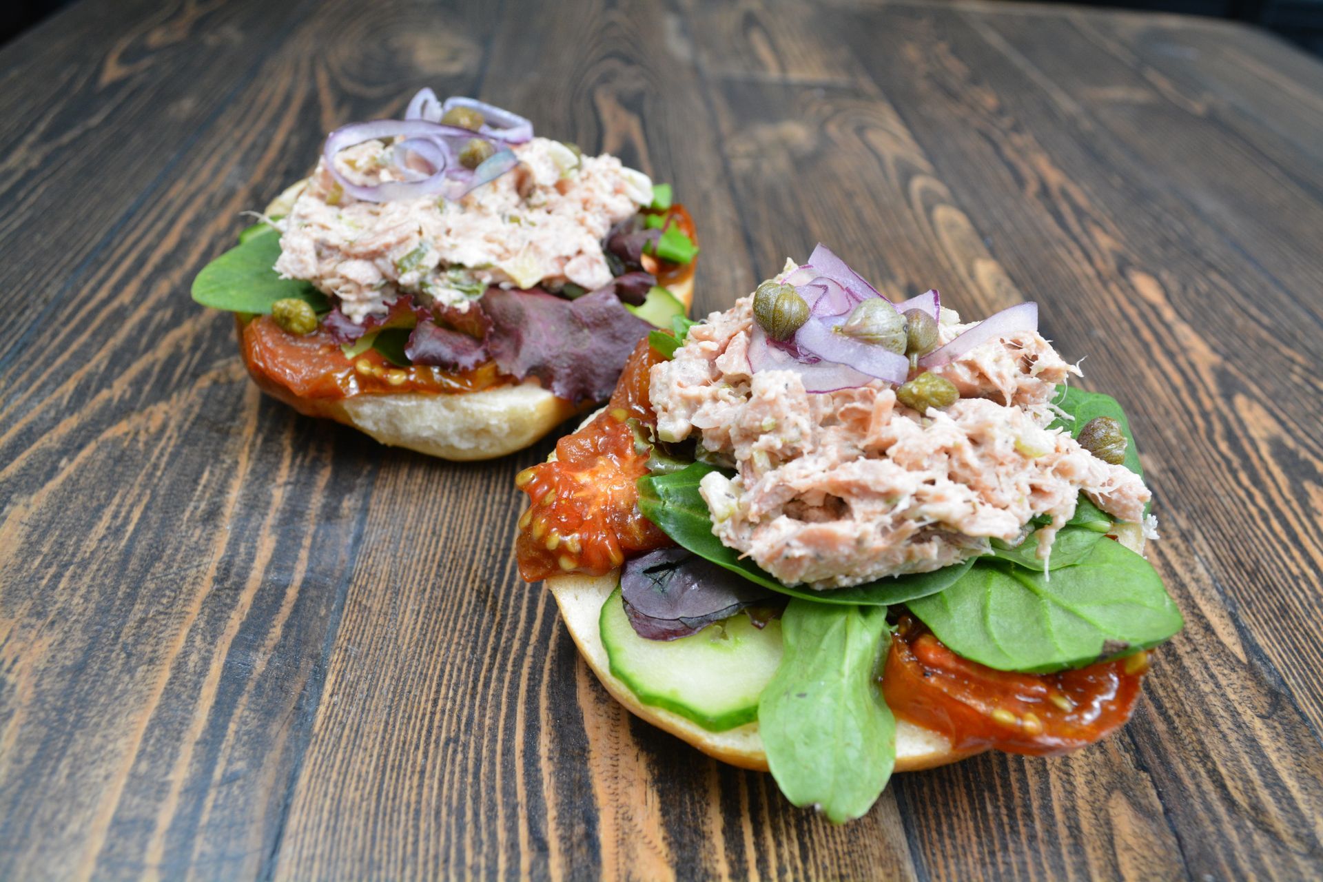 BAGELTOPIA Albacore Tuna Salad Bagel Sandwich
