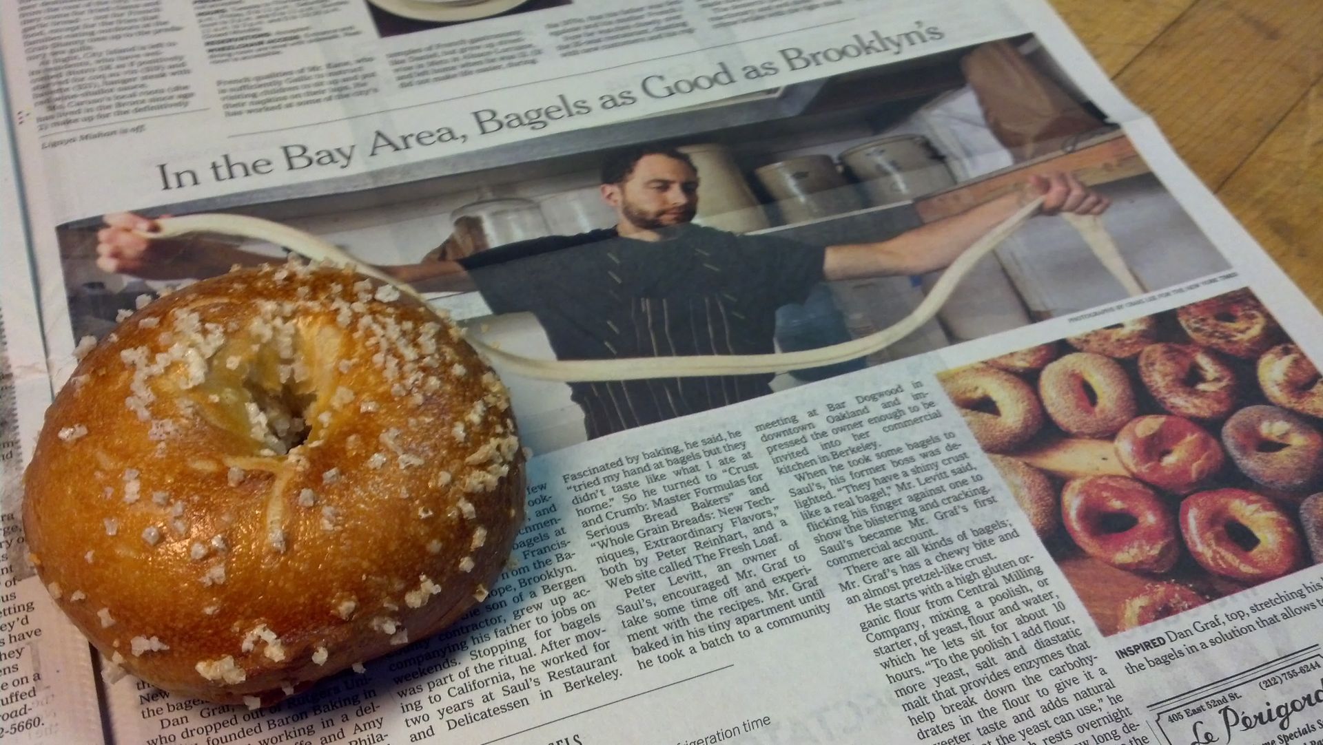 BAGELTOPIA NY Times Article on Dan Graf
