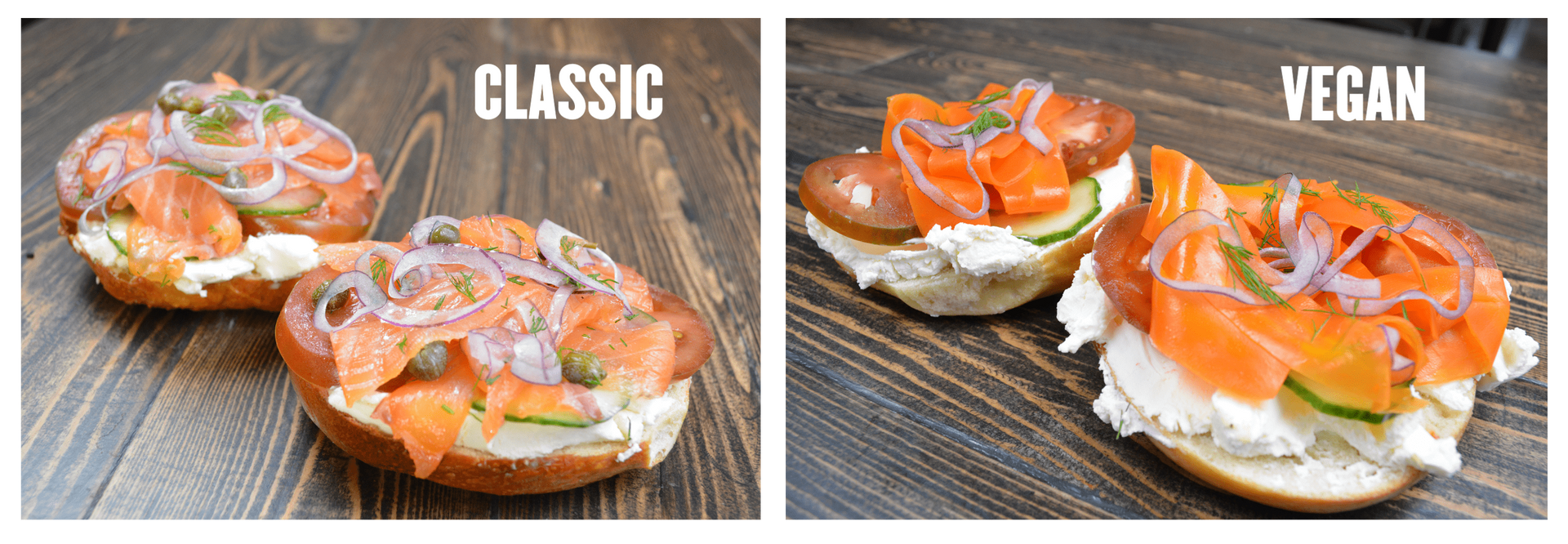 BAGELTOPIA Classic Lox and Vegan Lox