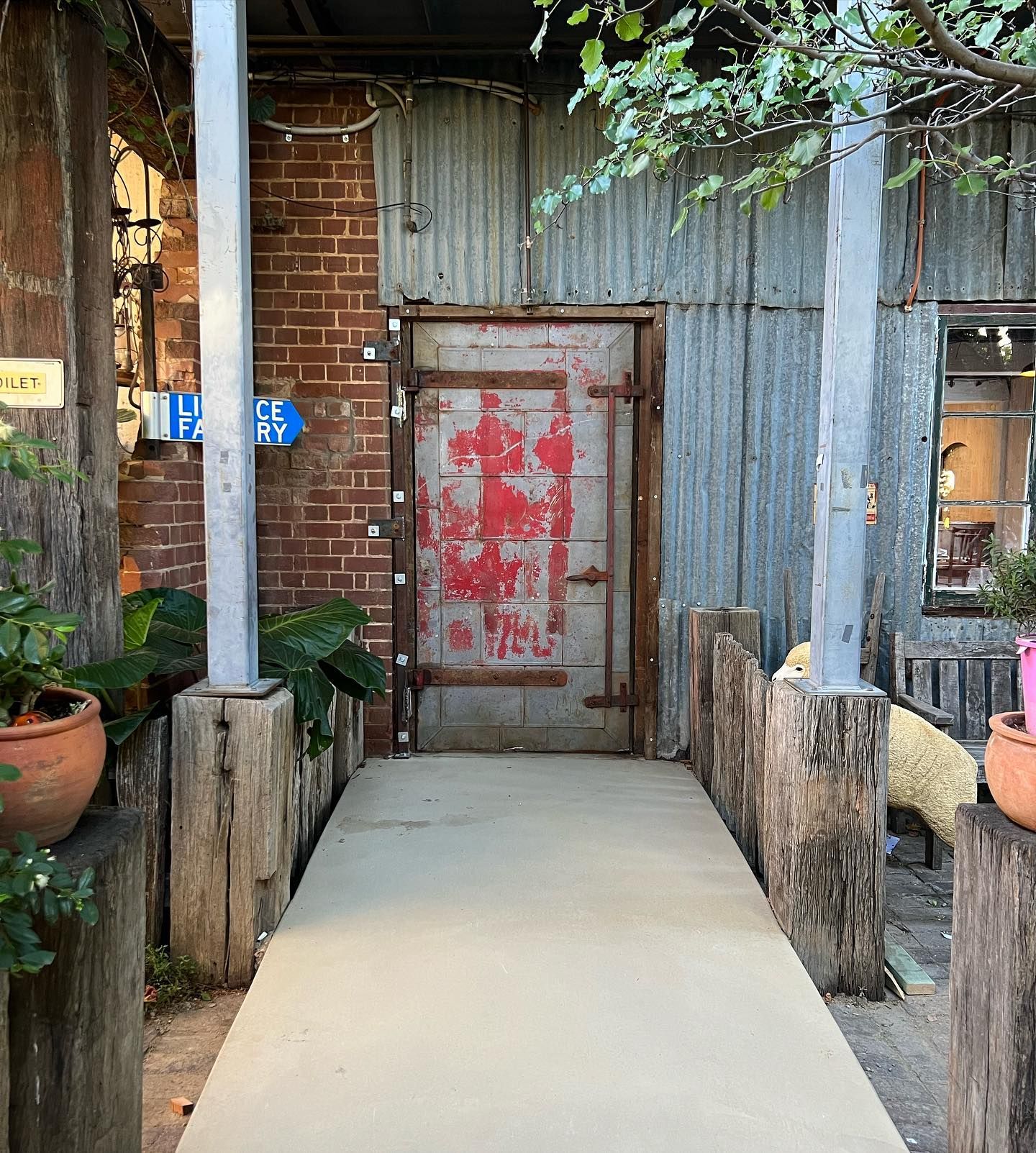 Steel Door Repurposed — Hamilton Building And Construction Pty Ltd In Gobbagombalin, NSW