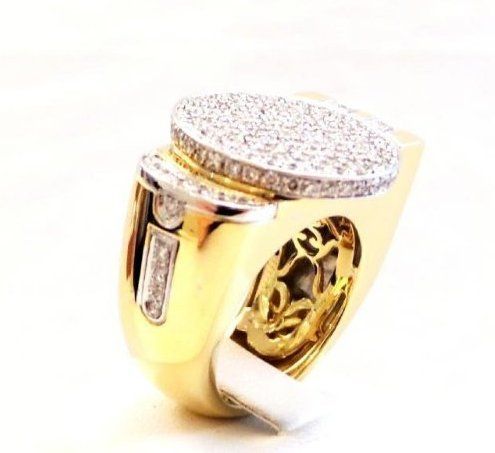 Cattelan - anello oro giallo  e  bianco 750 con diamanti - mod. Dubai