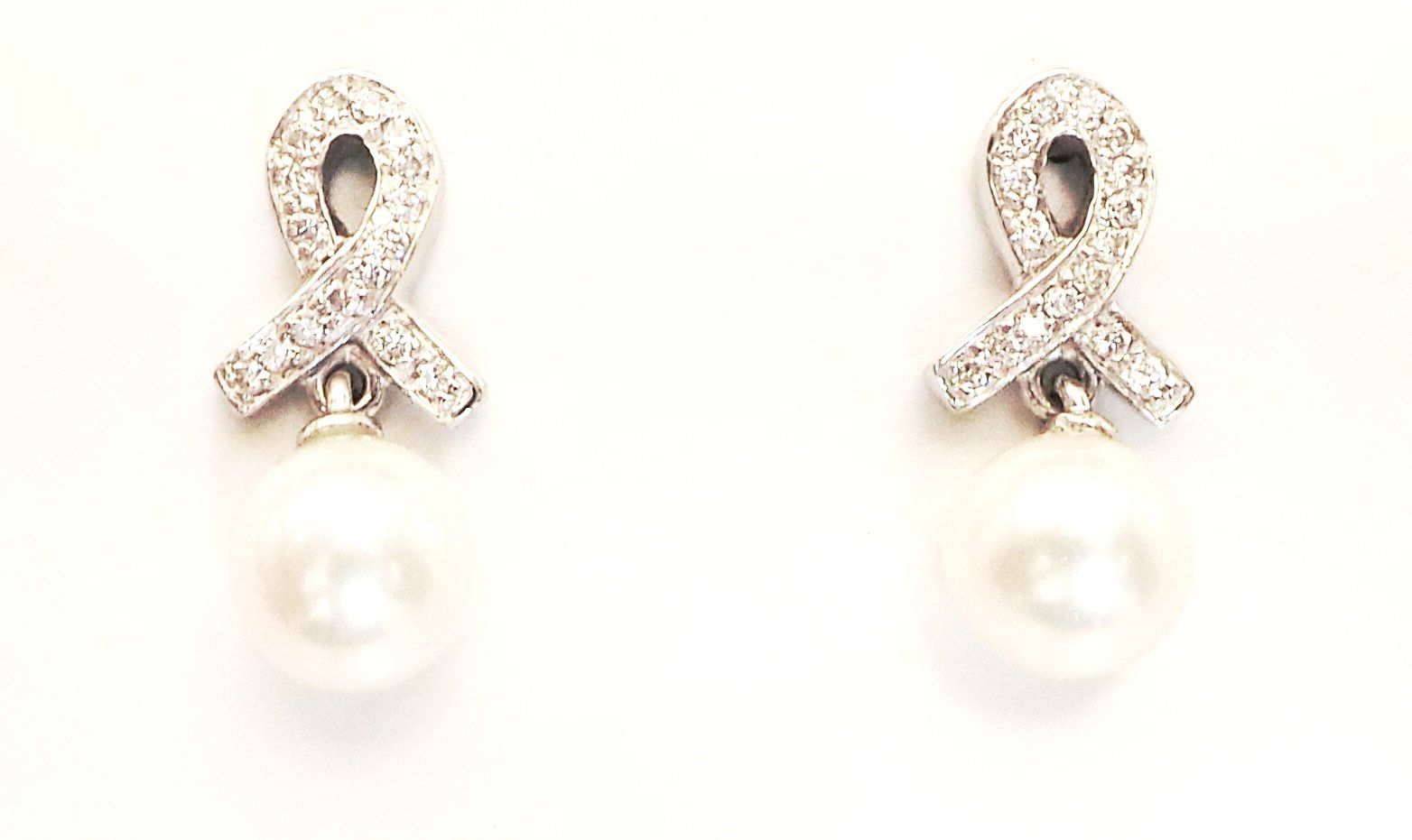 Cattelan - orecchini oro bianco 750 Diamanti e Perle