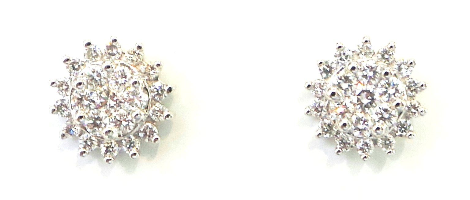 Cattelan - orecchini oro bianco e Diamanti - modello pavè griffes