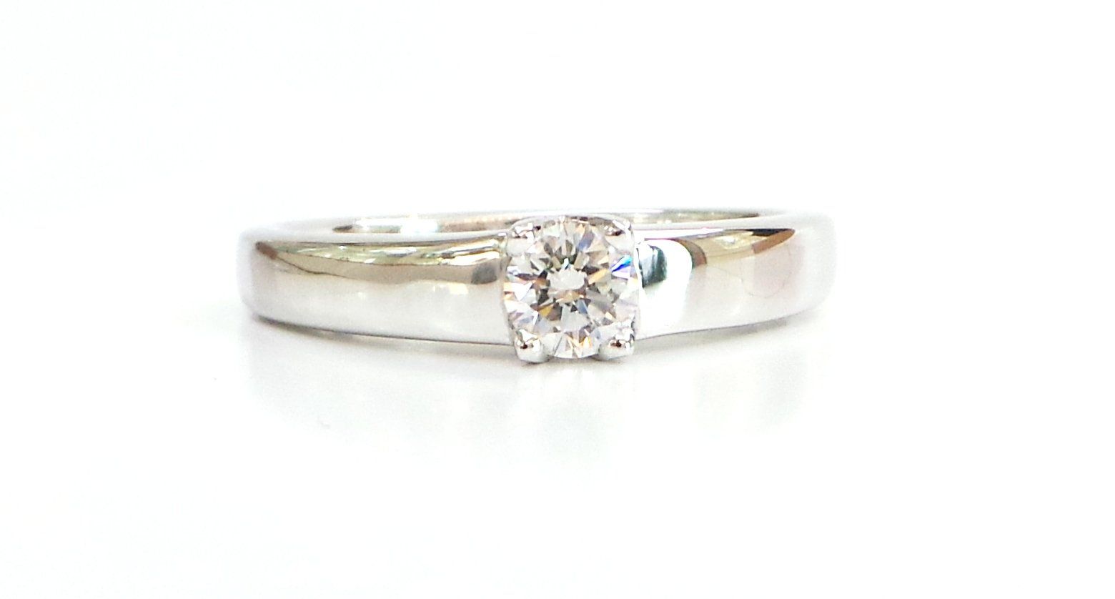 solitario oro bianco e diamante - modello 3 f -P