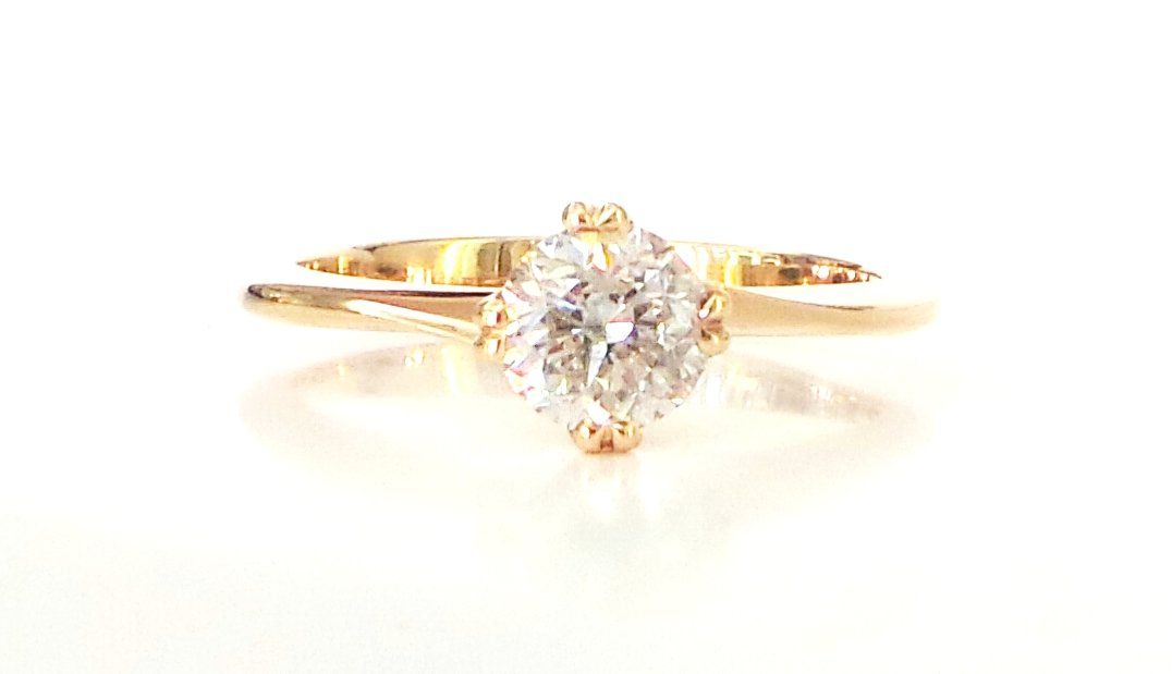 Cattelan - solitario diamante - oro rosa 750 - mod. Valentina