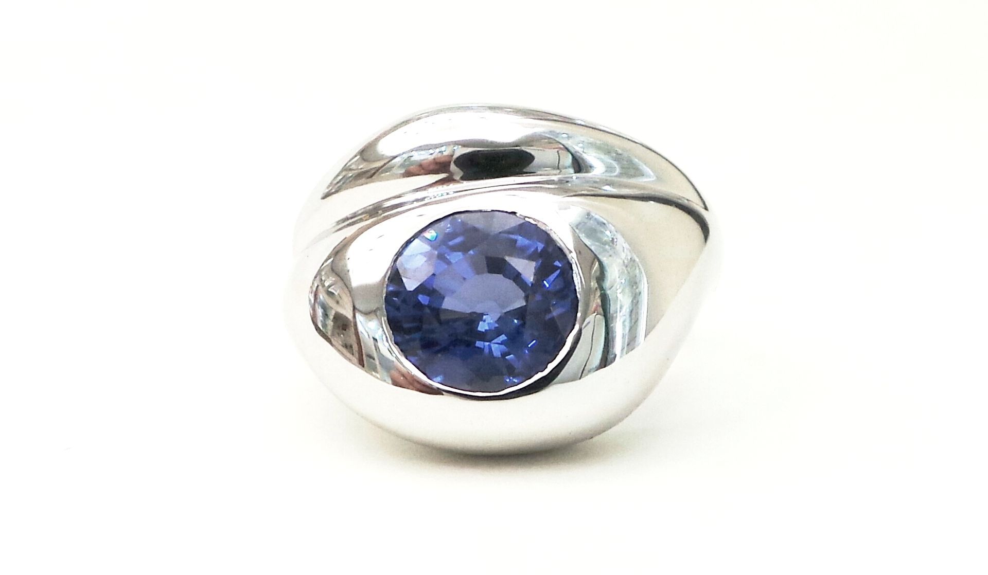 Cattelan gioielli - anello oro bianco 750 zaffiro blu naturale Cattelan gioielli - anello oro bianco 750 zaffiro blu naturale