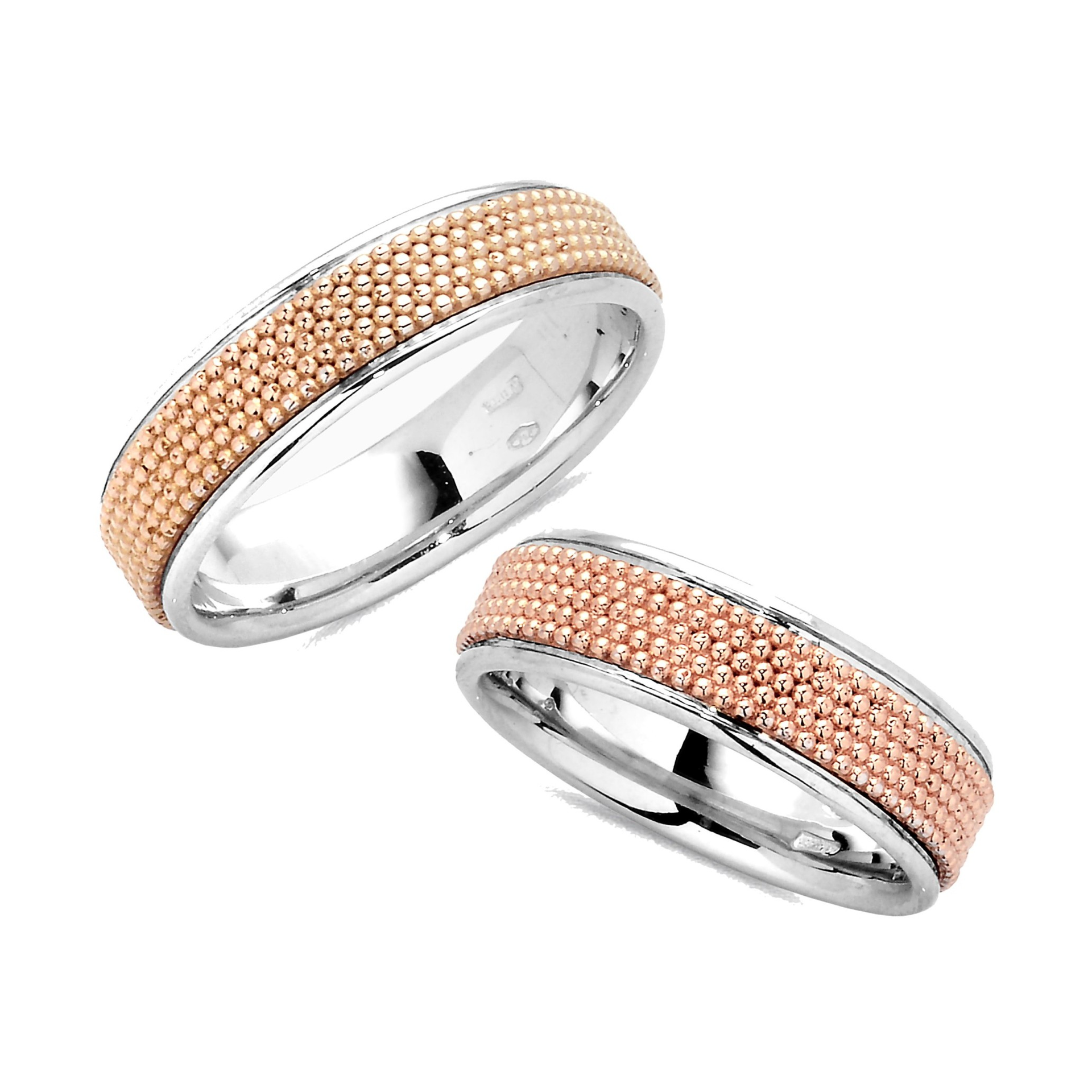 Lenval - mod. mimosa - F331 p - oro rosa e bianco 750