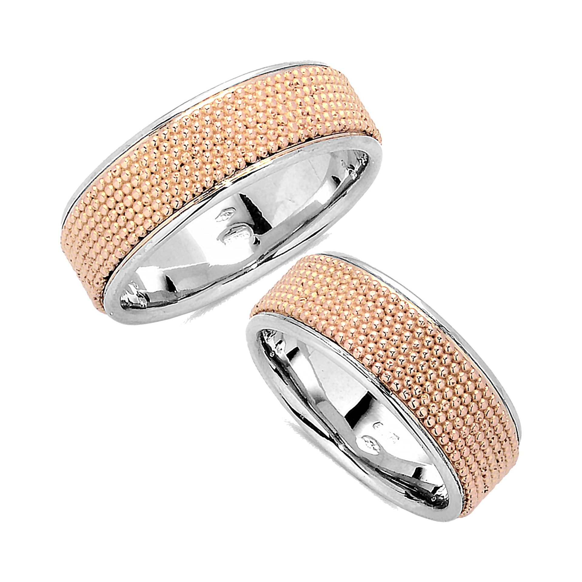 Lenval - mod. mimosa - F332 p - oro rosa e bianco 750