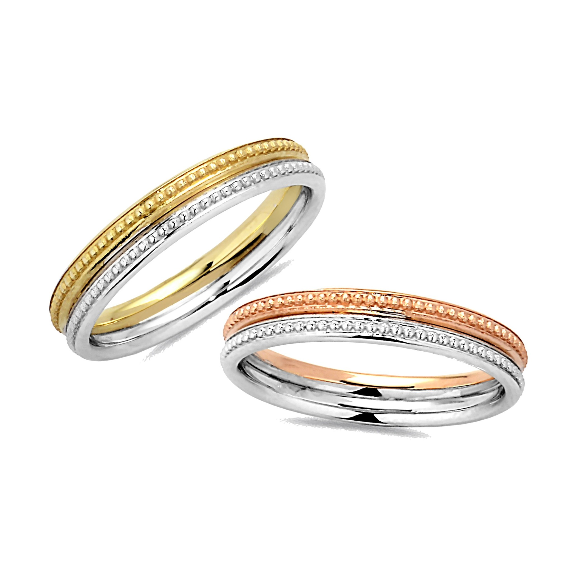 Lenval - mod. mimosa - F326- oro bicolor 750