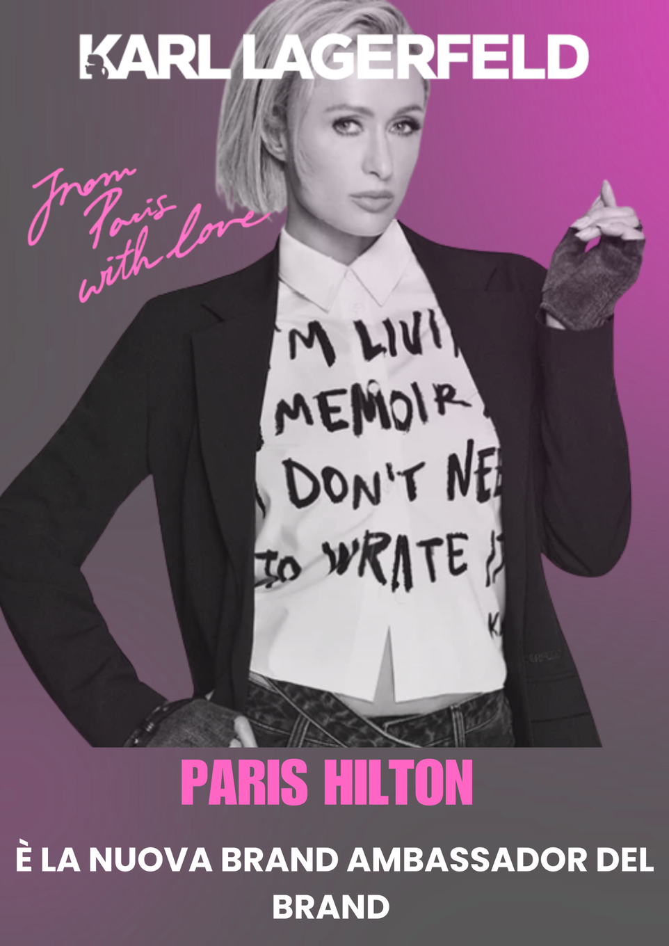 Paris Hilton brand ambassador Karl Lagerfeld