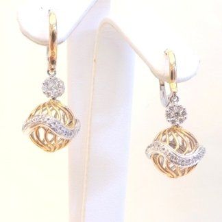 Cattelan - orecchini oro rosè e bianco con Diamanti - modello Fani