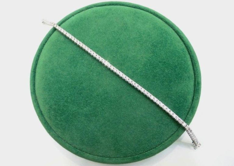 Cattelan - bracciale diamanti - oro bianco 750 - mod. tennis