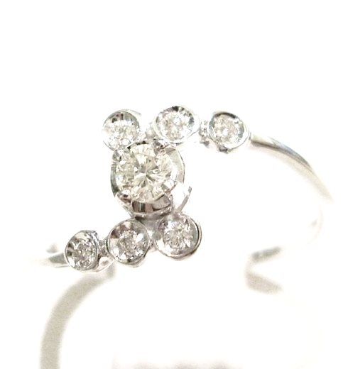 Cattelan - anello in oro bianco  e diamanti - modello  Cristina