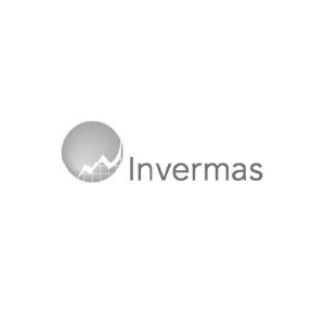 Un logotipo en blanco y negro para una empresa llamada invermas.