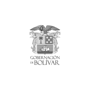 Un logotipo en blanco y negro para la gobernación de bolívar.