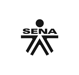 Un logotipo en blanco y negro para una empresa llamada Sena.